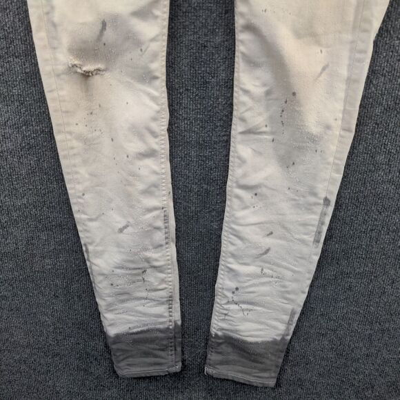 Cult of Individuality Womens Jeans White Gray 27 Gypsy High Rise Paint Splatter - Picture 4 of 14